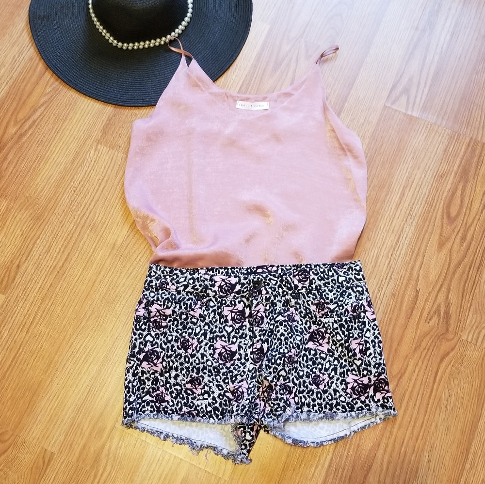 LOVEsick Hot Topic Rocker Leopard Floral Shorts